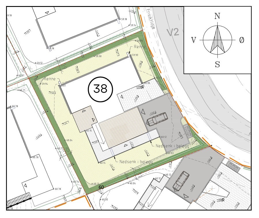 Utomhusplan hus 38 Galleribilde