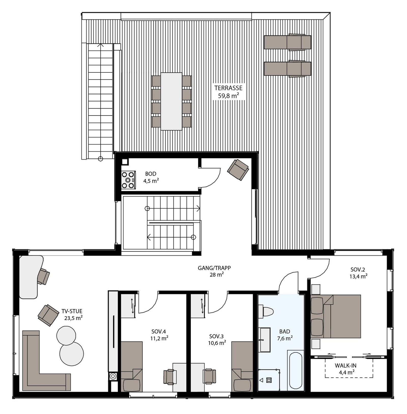 Plantegning 2. etasje Galleribilde