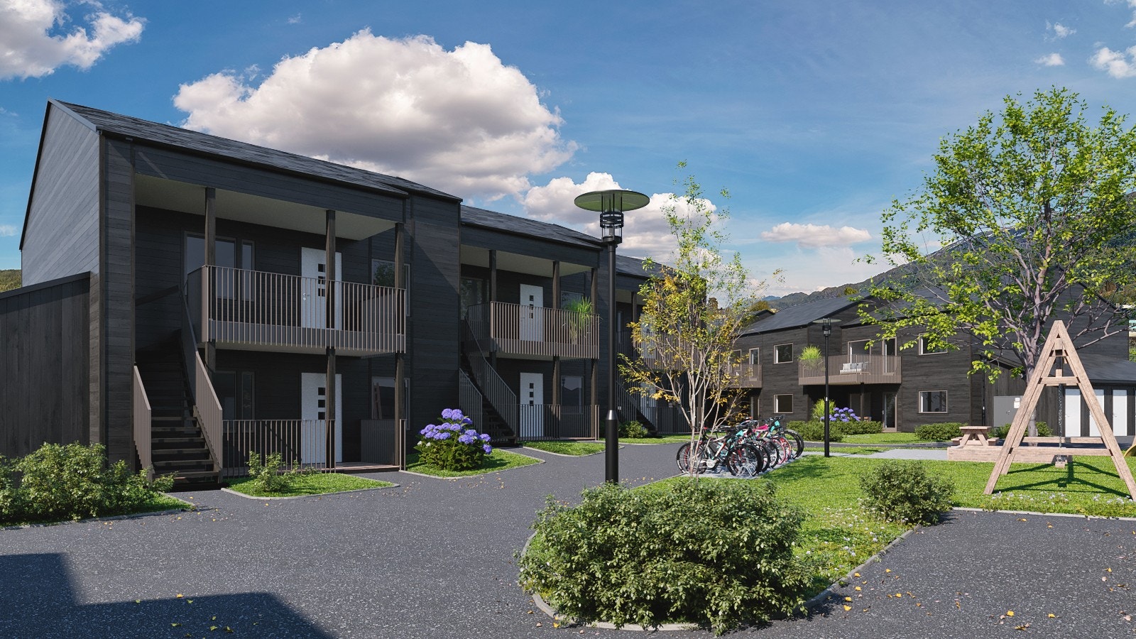 Prosjektet vil bestå av 2-roms og 3-roms leiligheter. Galleribilde