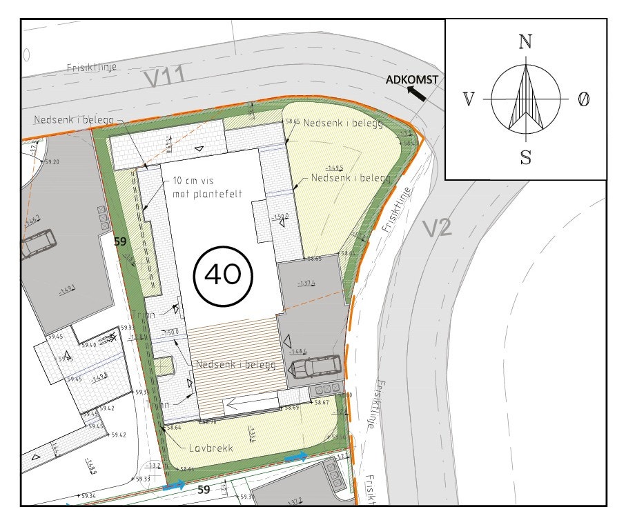 Utomhusplan hus 40 Galleribilde