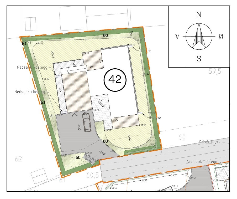 Utomhusplan hus 42 Galleribilde