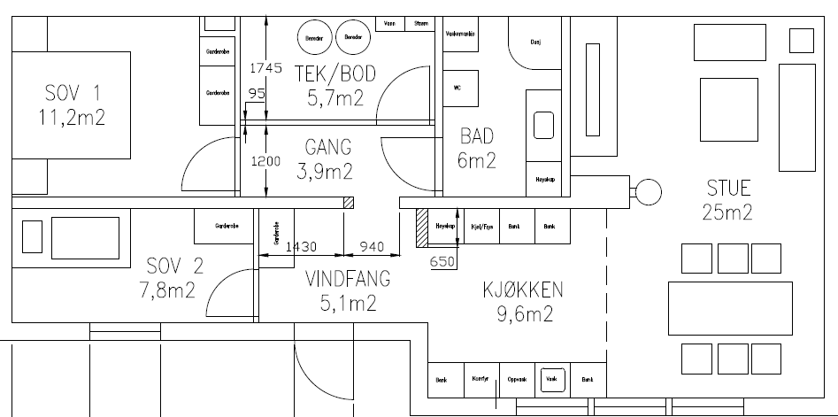 Plantegning Galleribilde