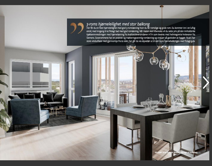 Bilde fra katalog. Fargene og møblene avviker fra bildet. Galleribilde