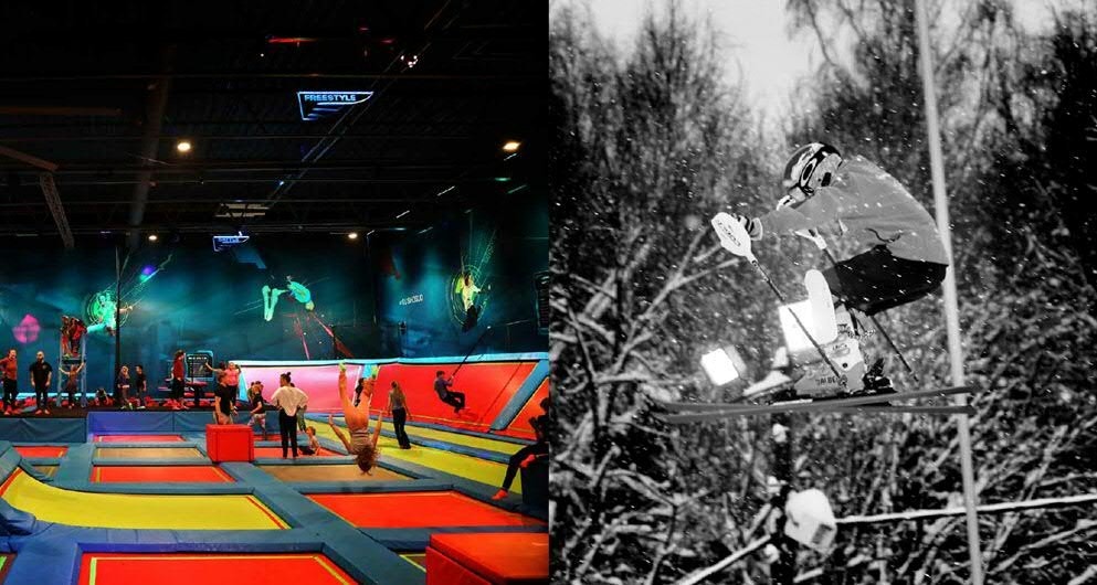 Rush Trampolinepark og Ingierkollen alpinbakke. Bilde fra prospektet Galleribilde