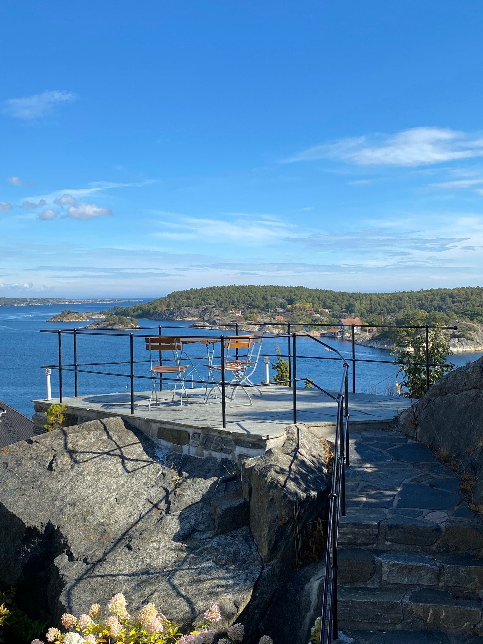 Uteplass med panorama utsikt Galleribilde