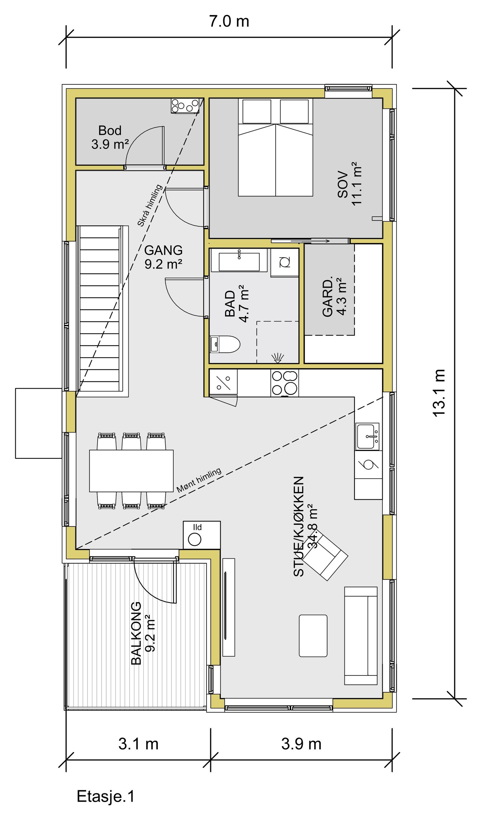 Planteikning 2.etg Galleribilde