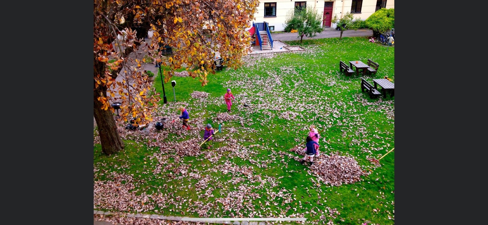 Bakgården er et deilig oppholdssted for store og små Galleribilde