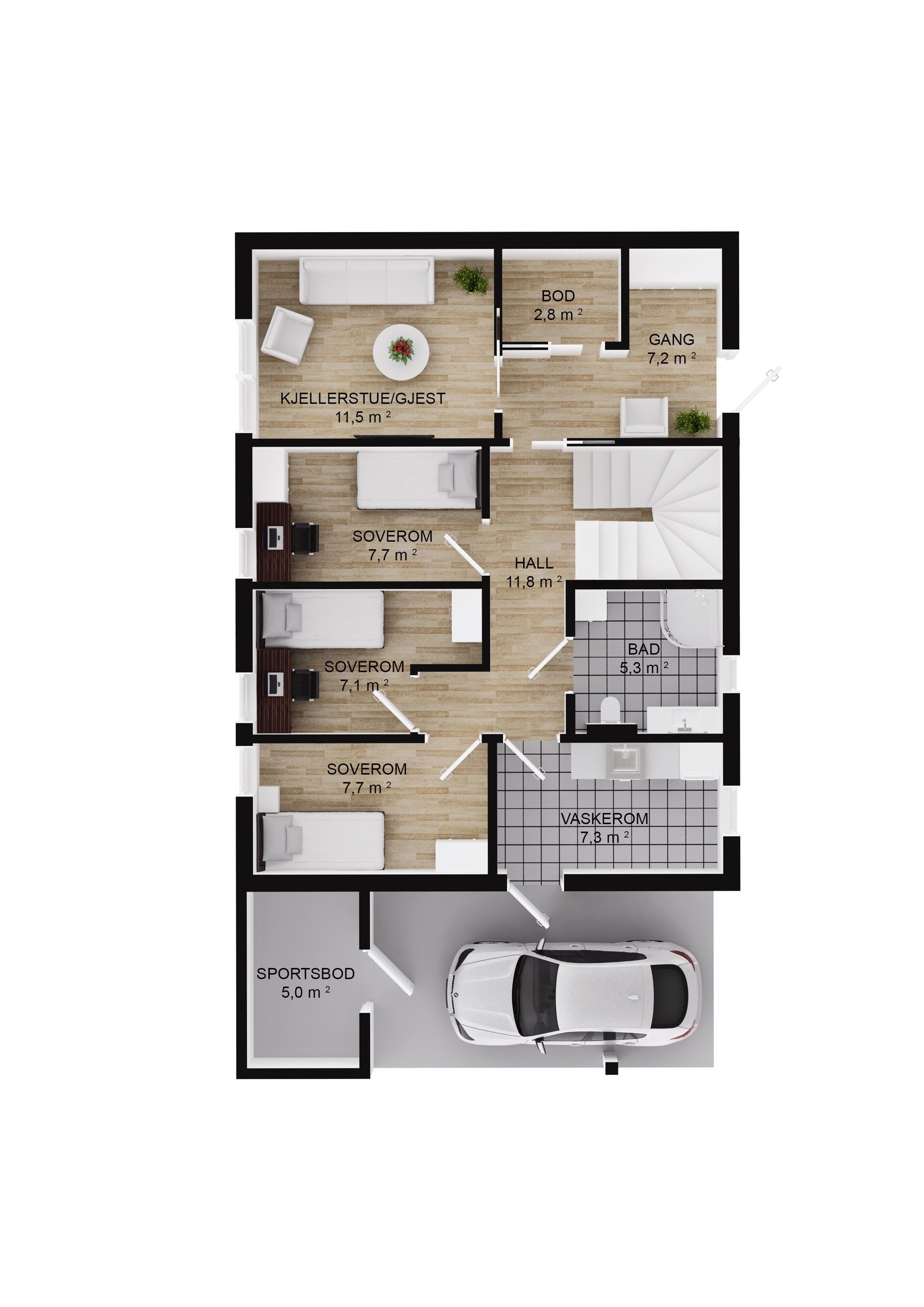 Plantegning 1.etasje Galleribilde