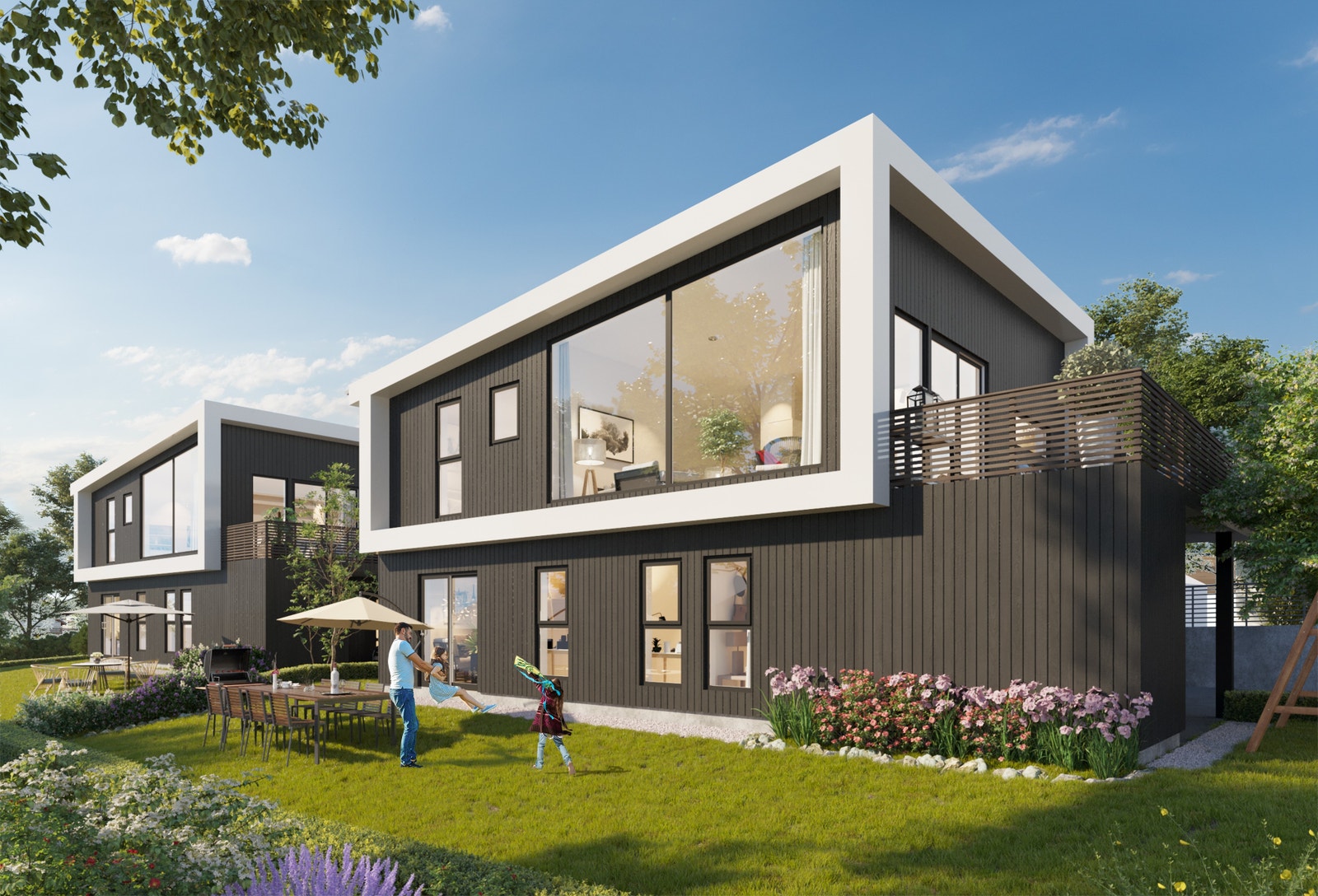 Store vindusflater og fint hageareal. Galleribilde