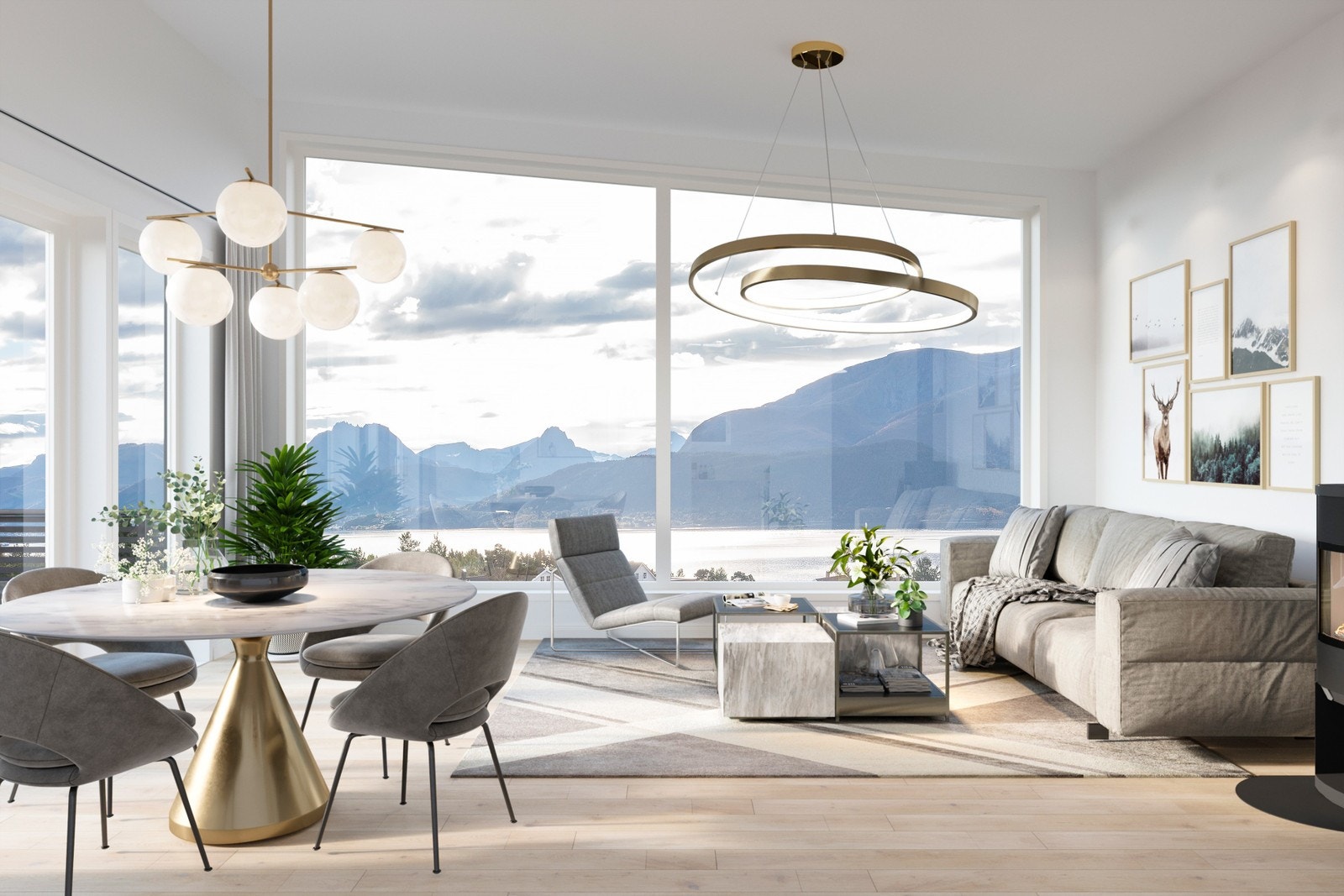 Store vindusflater og god takhøyde. (Utsikt avviker fra virkeligheten) Galleribilde