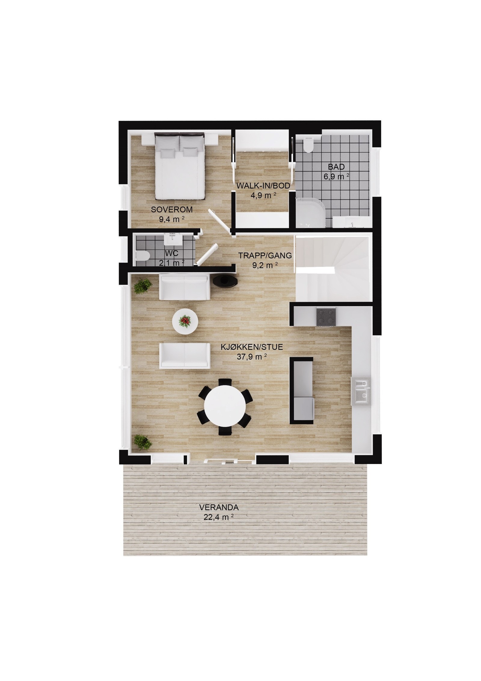 Plantegning 2.etasje Galleribilde