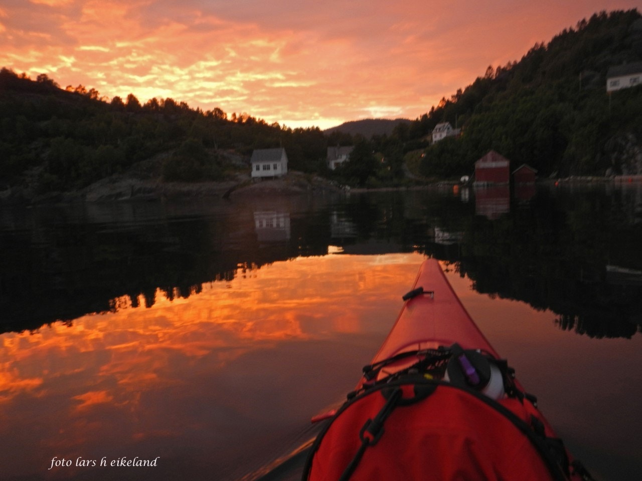 Området er fint for kaiakkturer Galleribilde