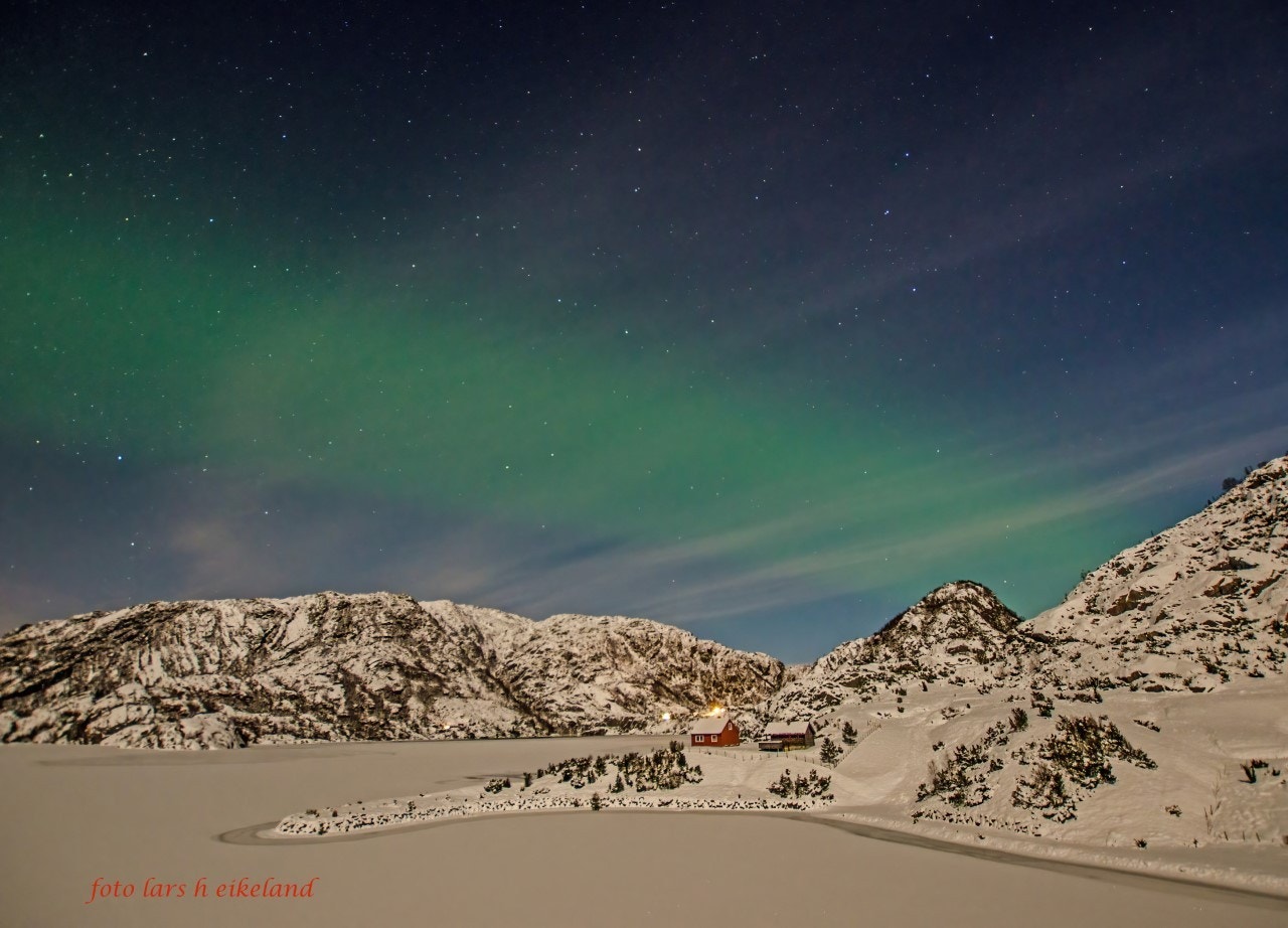 Nordlys Fjellhaugen Kvinnherad Galleribilde