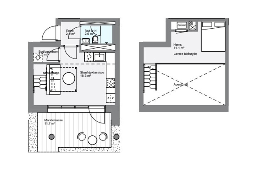 Plantegning - tegningen er ikke målbar! Galleribilde