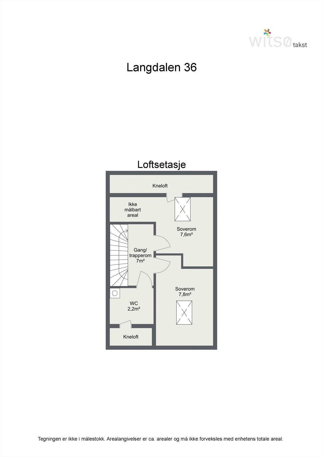Plantegning Loftsetasje Galleribilde