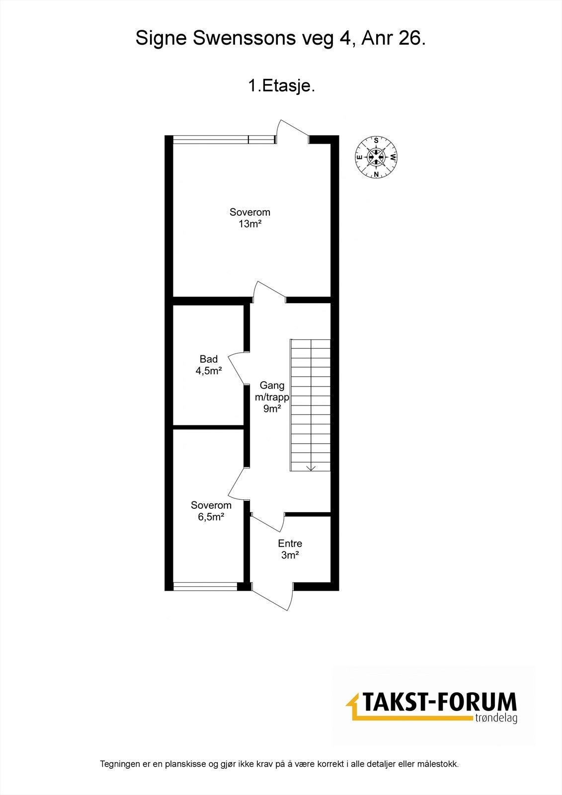 Plantegning 1.etg Galleribilde