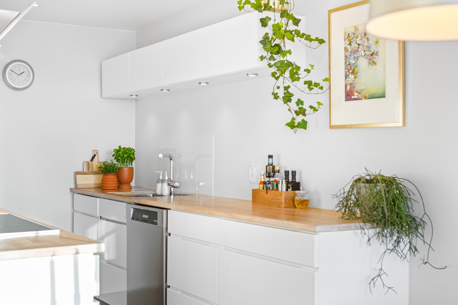 Hvitevarer fra Miele på kjøkkenet medfølger. Disse inkluderer frittstående kjøl/frys og oppvaskmaskin, samt integrert stekeovn, kaffemaskin og platetopp. Galleribilde