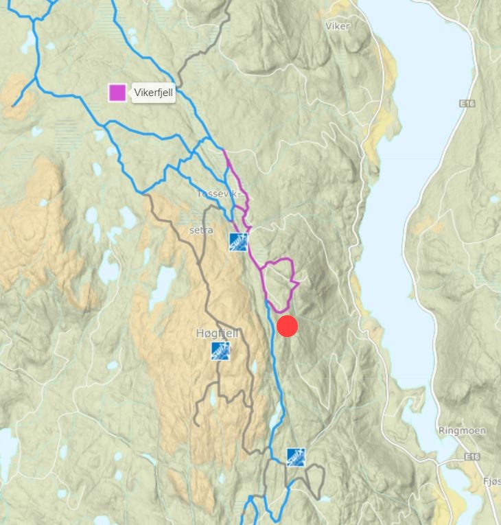 Skiløypenettet går helt ned til tomteområdet. Bilde fra skisporet.no Galleribilde