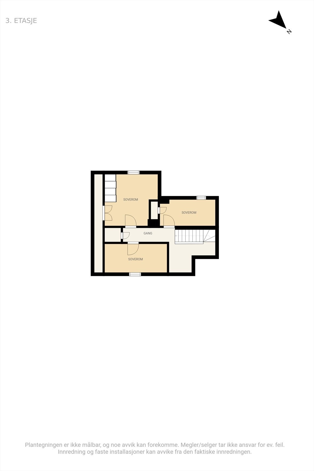 2D Plantegninger 3 etasje Galleribilde