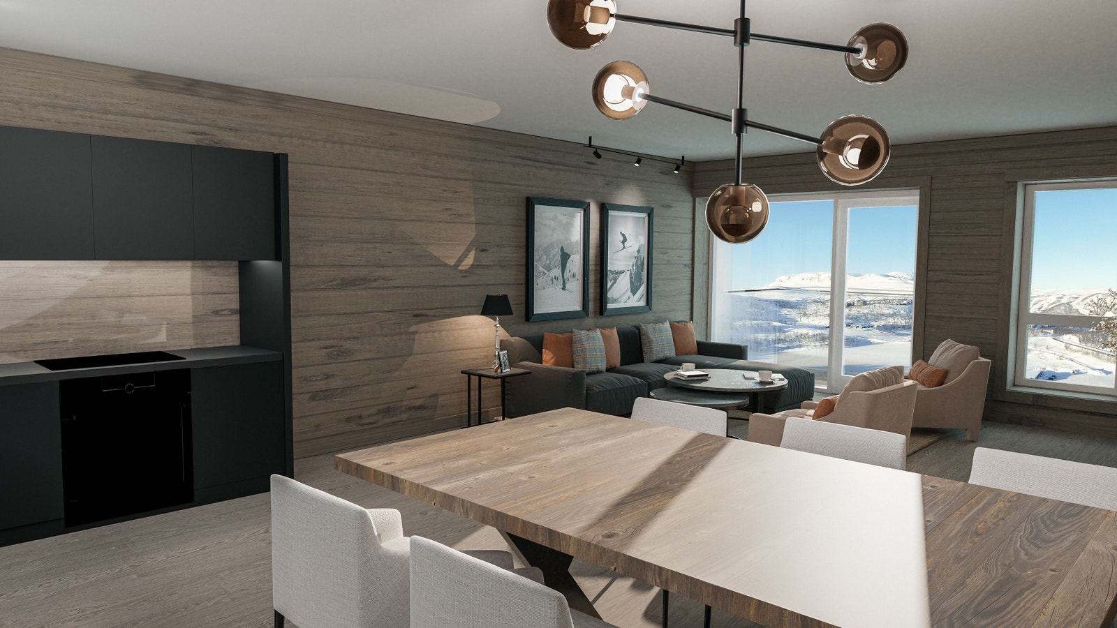 Alle får flott utsikt fra stuen. Galleribilde