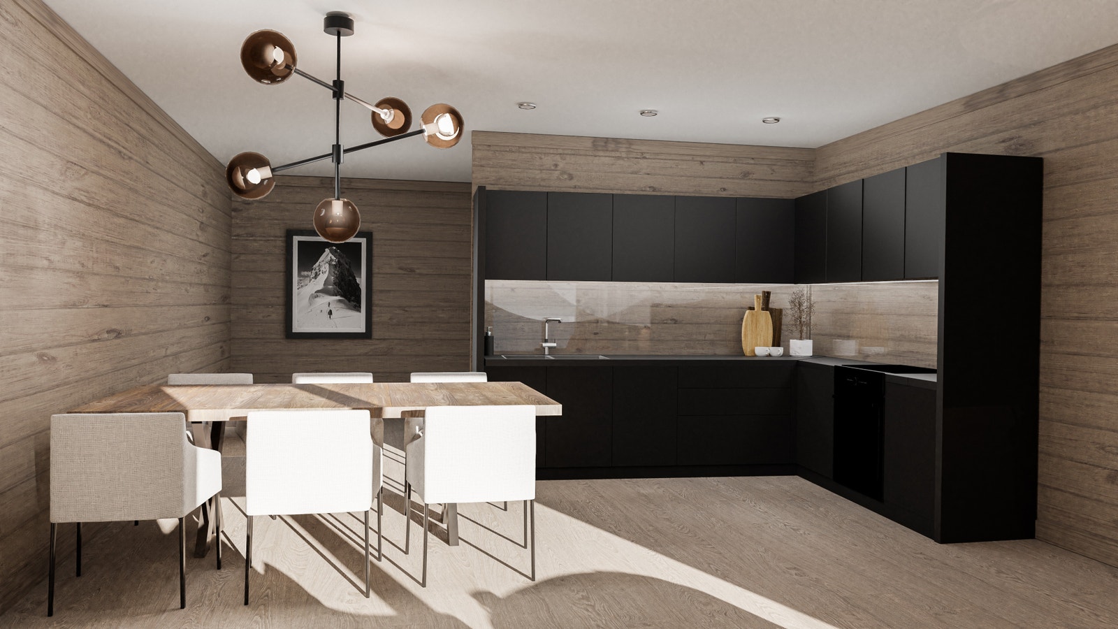 Lune, moderne toner. Galleribilde