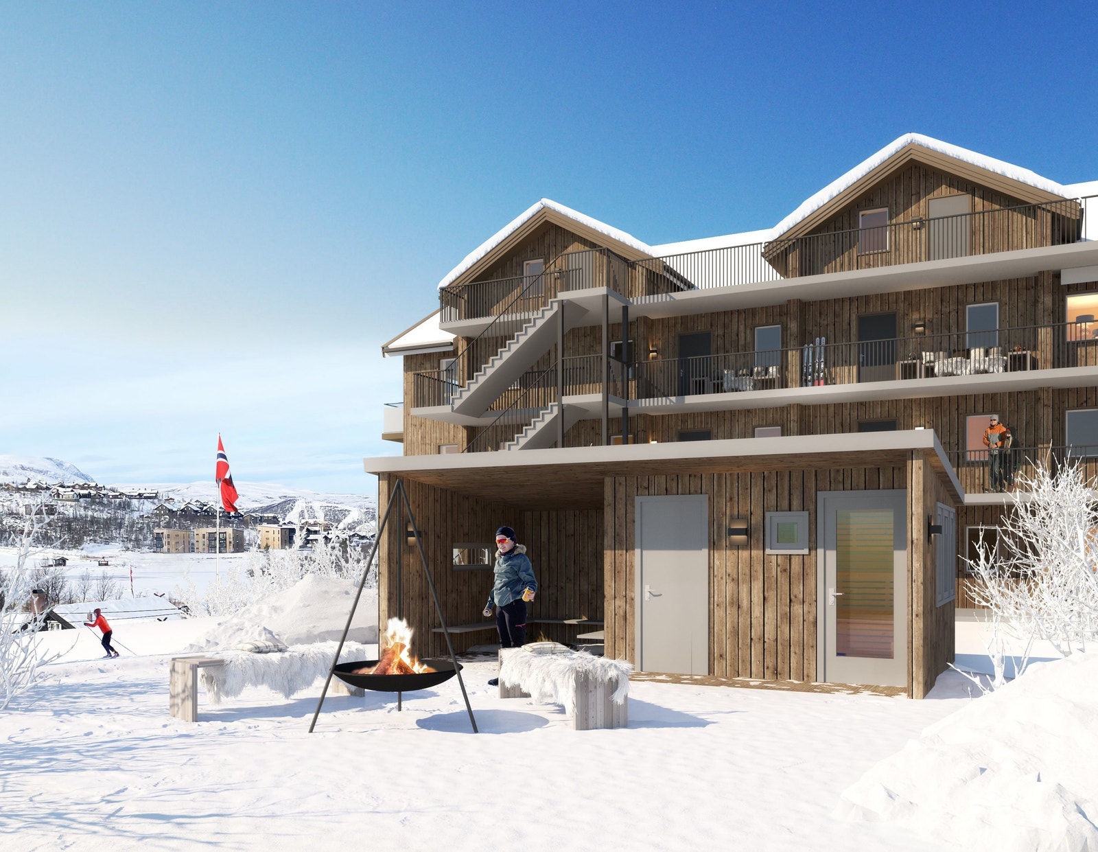 Gapahuk og badstu er planlagt. Galleribilde