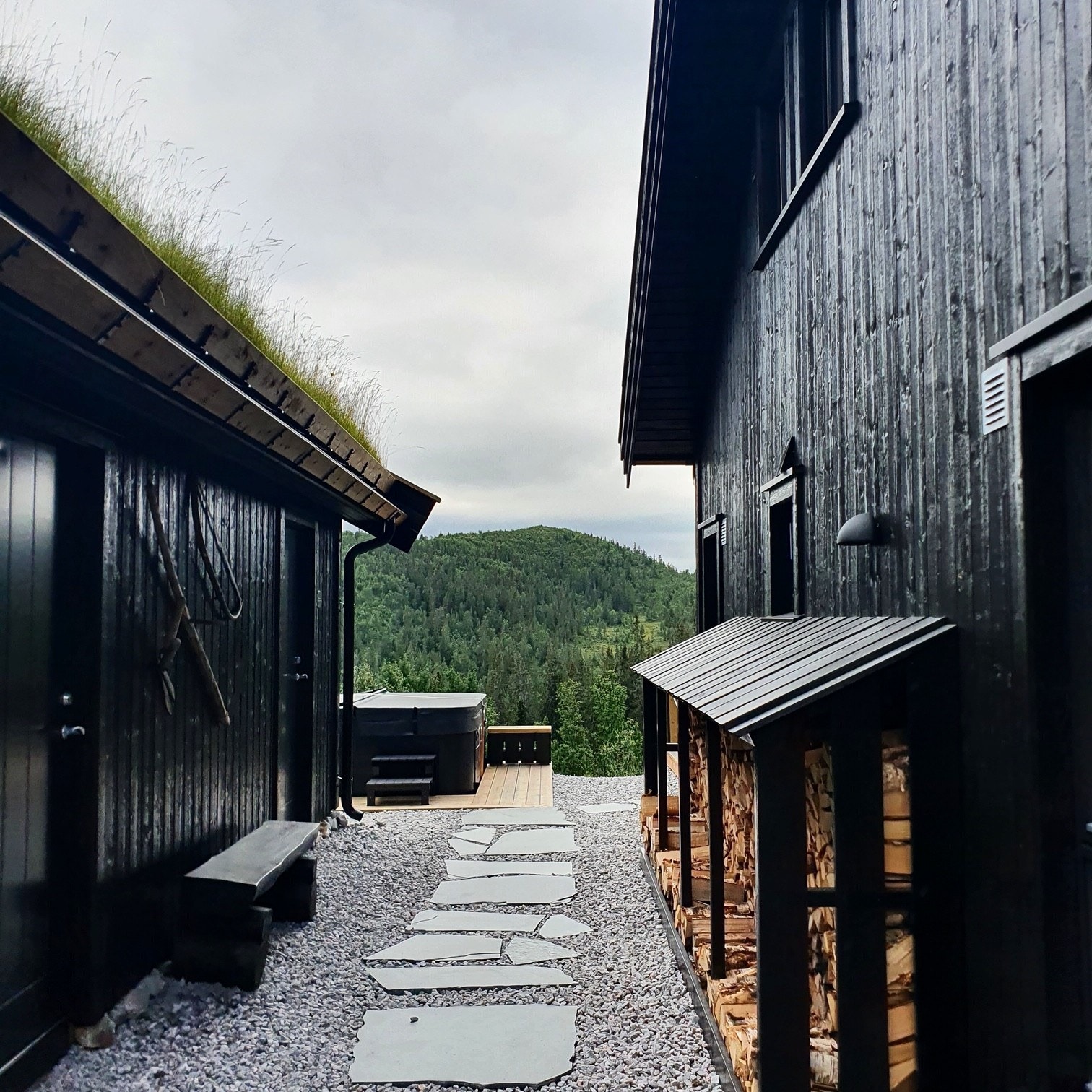 Mørk kledning Galleribilde