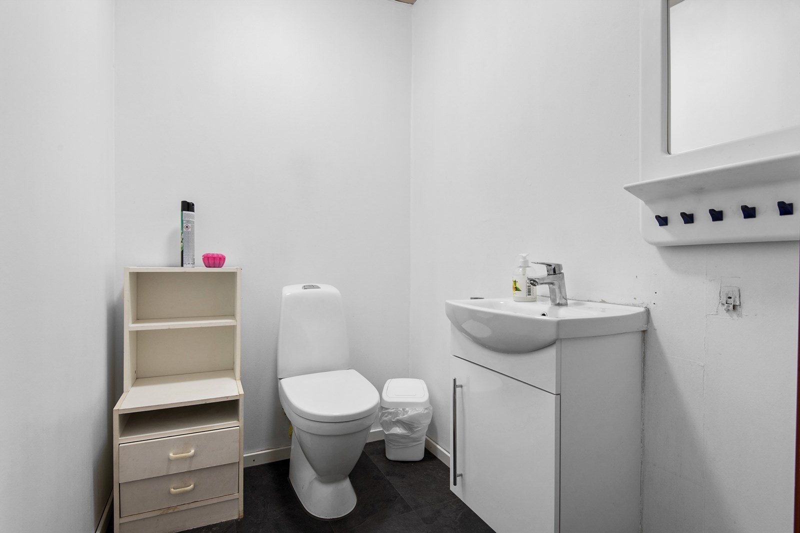 Separat WC med god plass og laminert gulv. Galleribilde