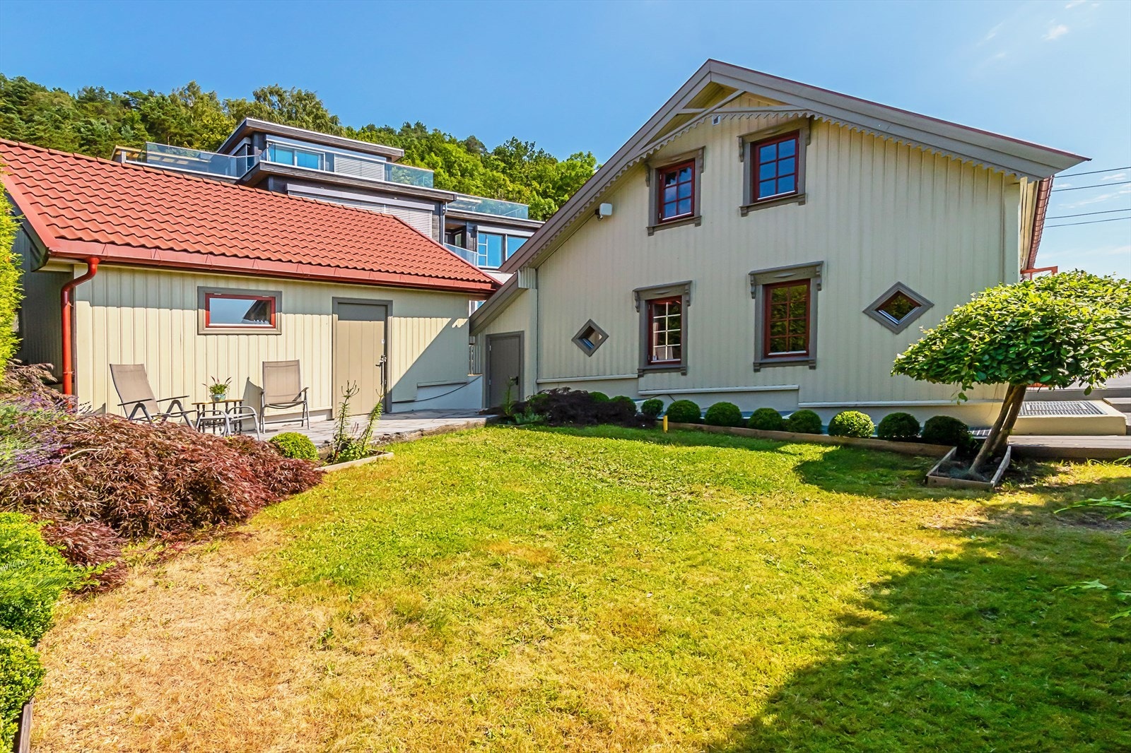 Hyggelig hageområde Galleribilde