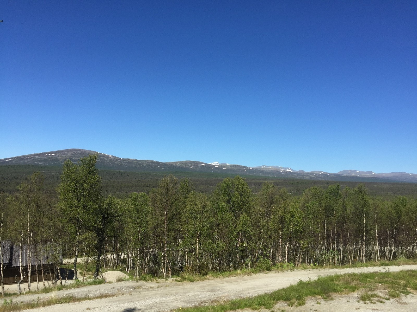 Utsikt fra hyttefeltet mot vakre Snøhetta, Dovrefjellmassivet Galleribilde