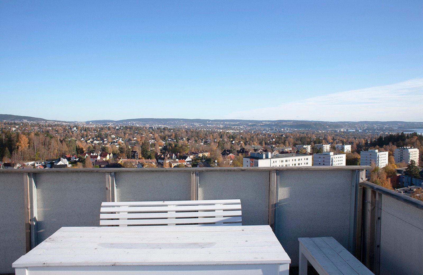 Felles takterrasse som beboerne kan benytte seg av. Galleribilde