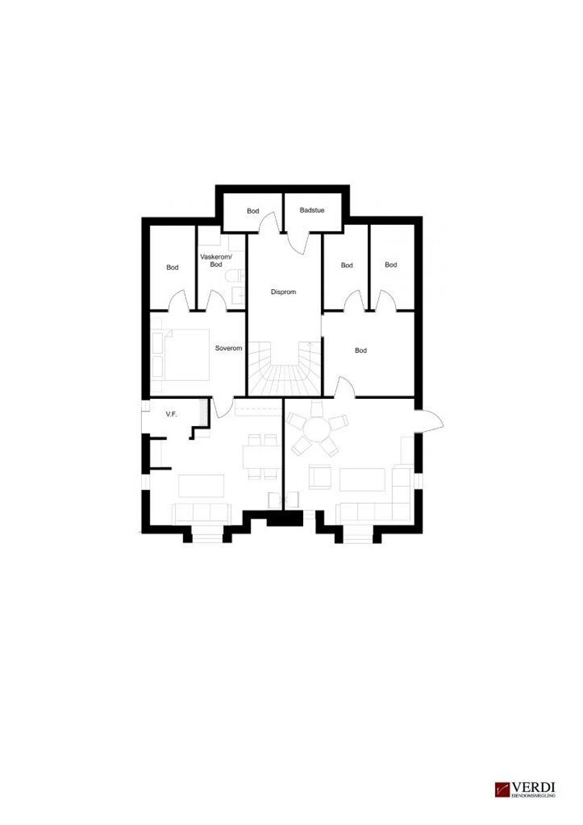 Plantegning 2D - U. etasje Galleribilde