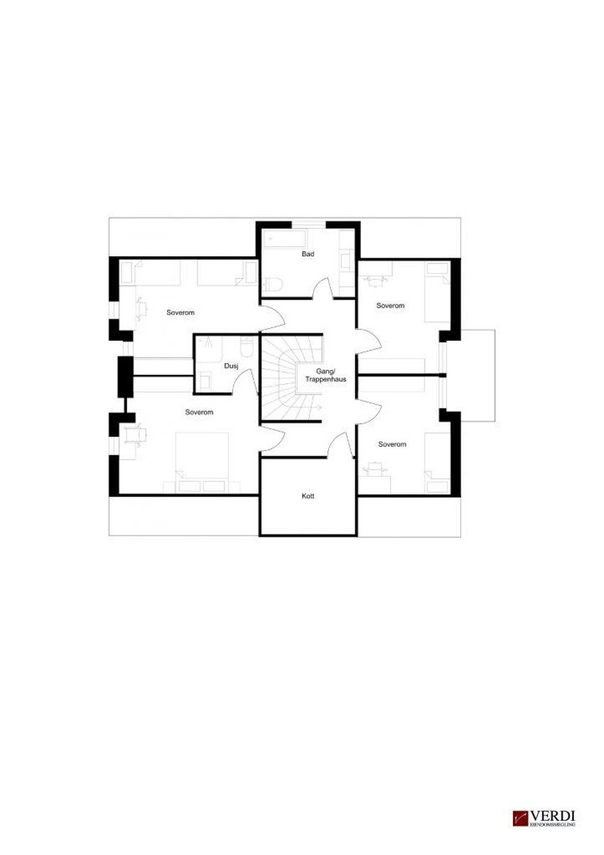 Plantegning 2D - 2. etasje Galleribilde