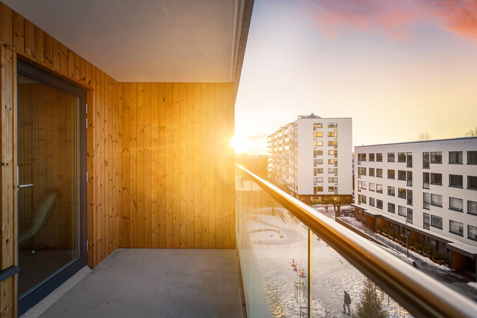 Vestvendt balkong på 7,5 kvm Galleribilde