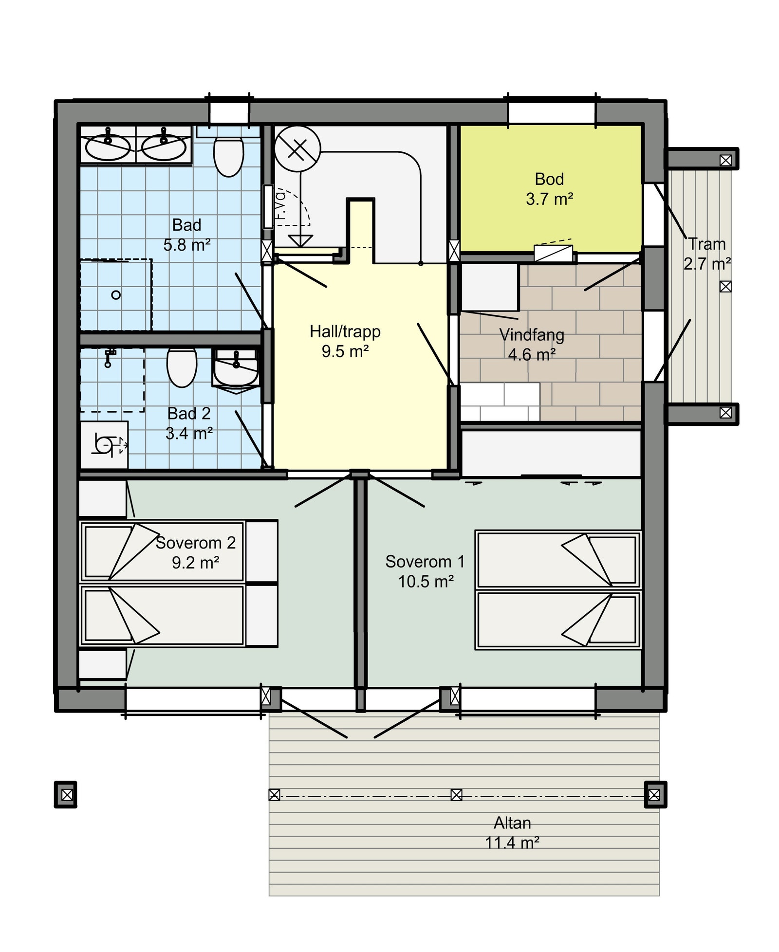 Sokkeletasje Galleribilde