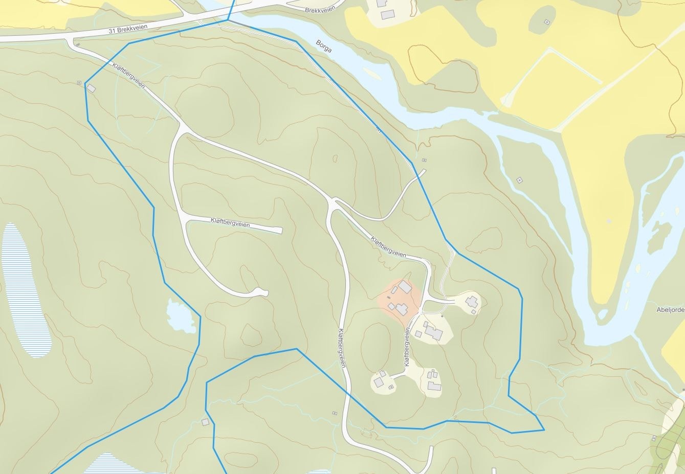 Utklipp fra Skisporet.no som viser nærheten til skiløypene. Se skisporet.no for mer info om løypenettet i Brekken. Galleribilde