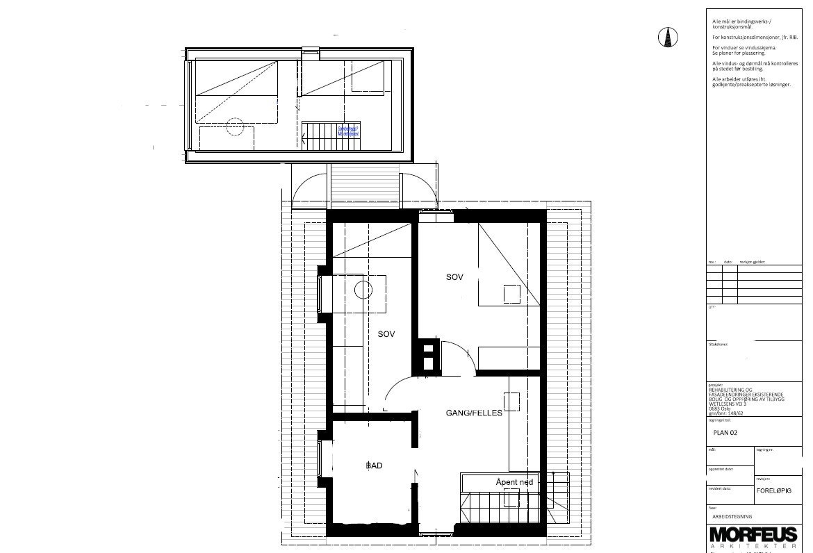 Plantegning loftsetasjen Galleribilde