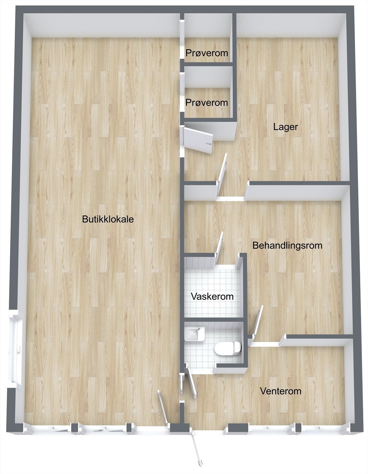 Olav Selvaags Vei 24, Vanse - 1. Floor - 3D Floor Plan Galleribilde