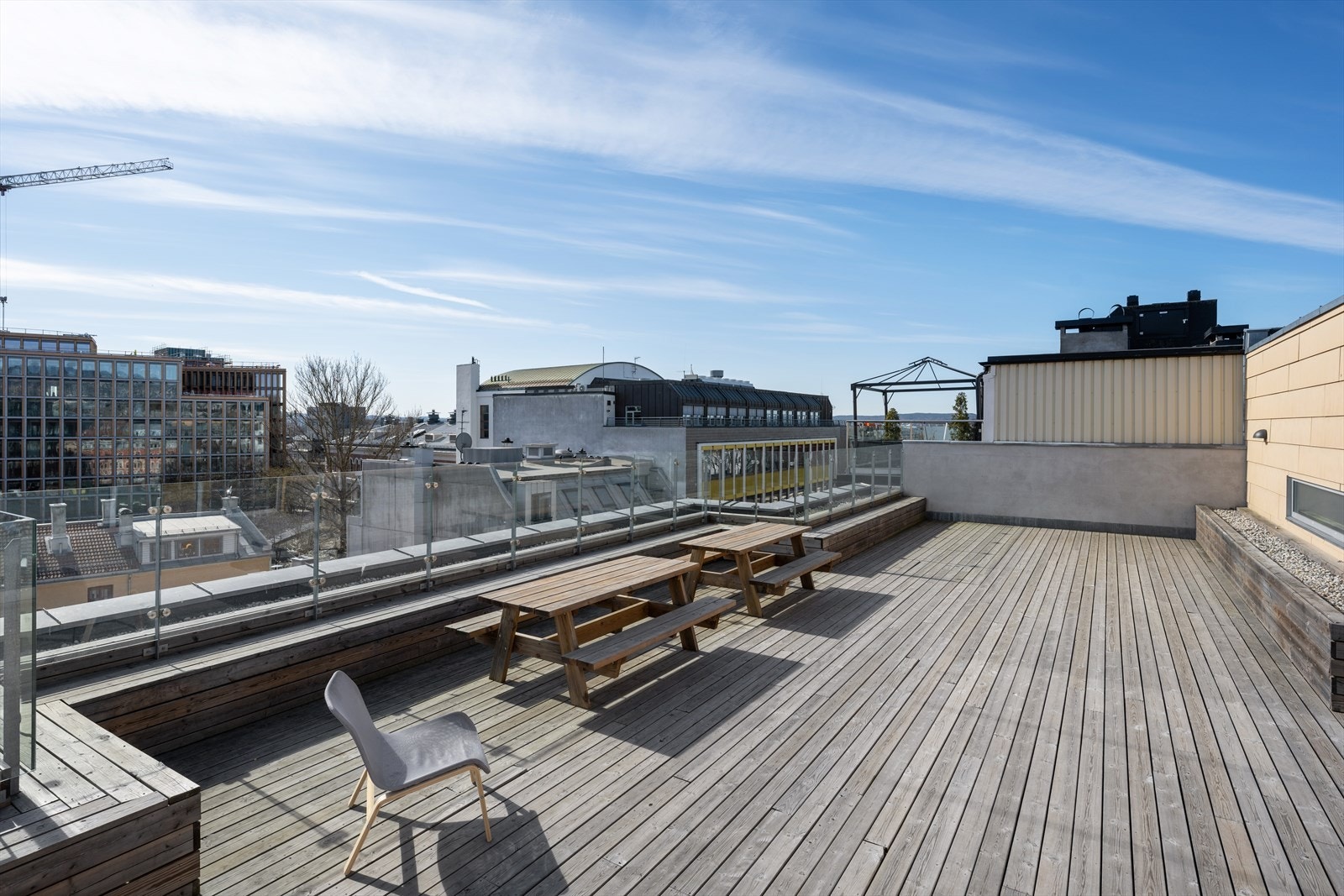 Felles solrik, takterrasse Galleribilde