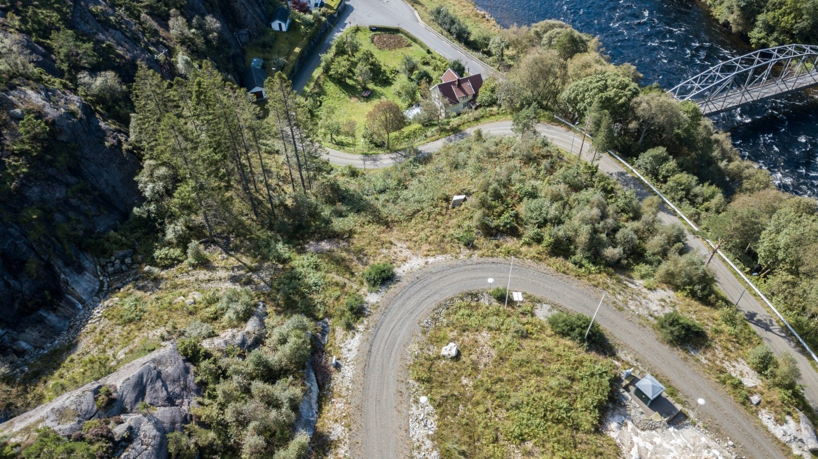 Dronefoto av feltet Galleribilde