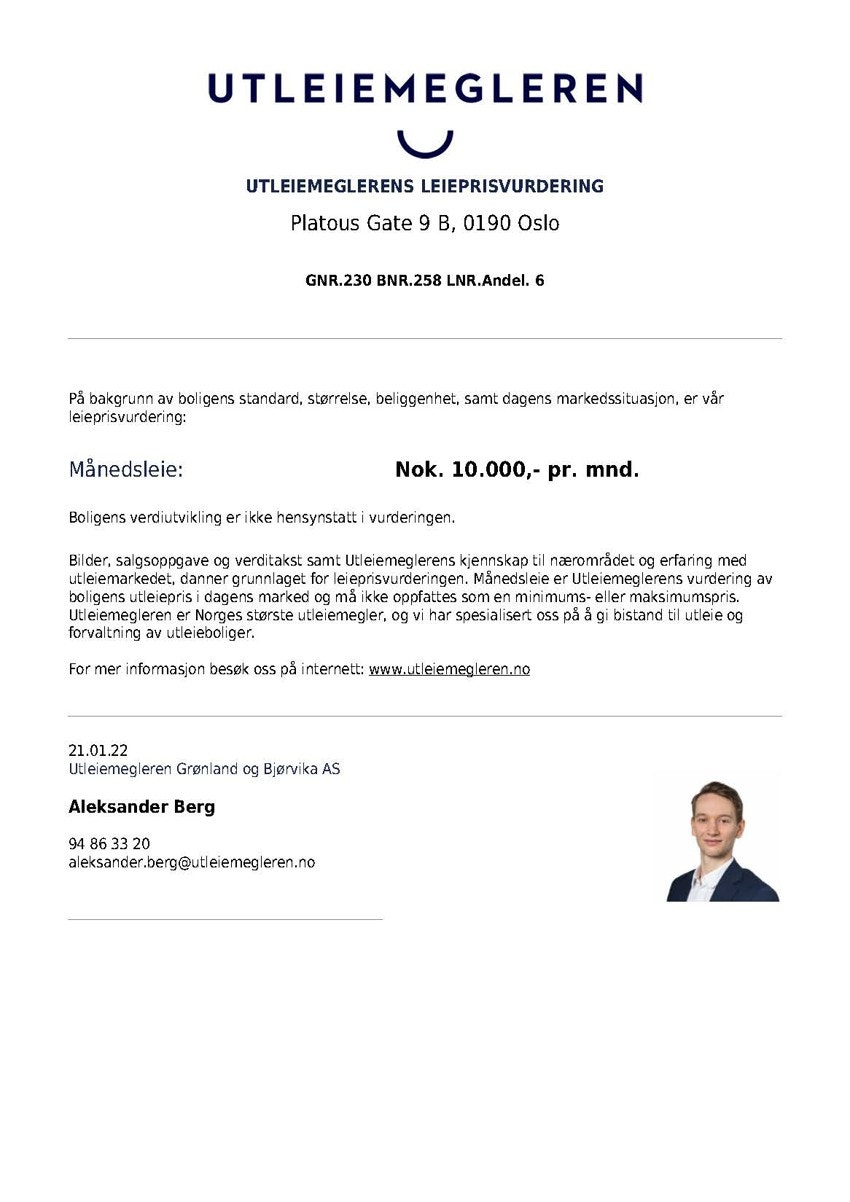 Hybeldelen leies ut til ca. 10.000,- i måneden skattefritt. Galleribilde