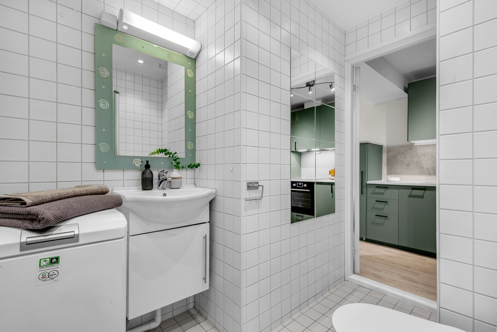 Det er i tillegg opplegg for vaskemaskin. Galleribilde