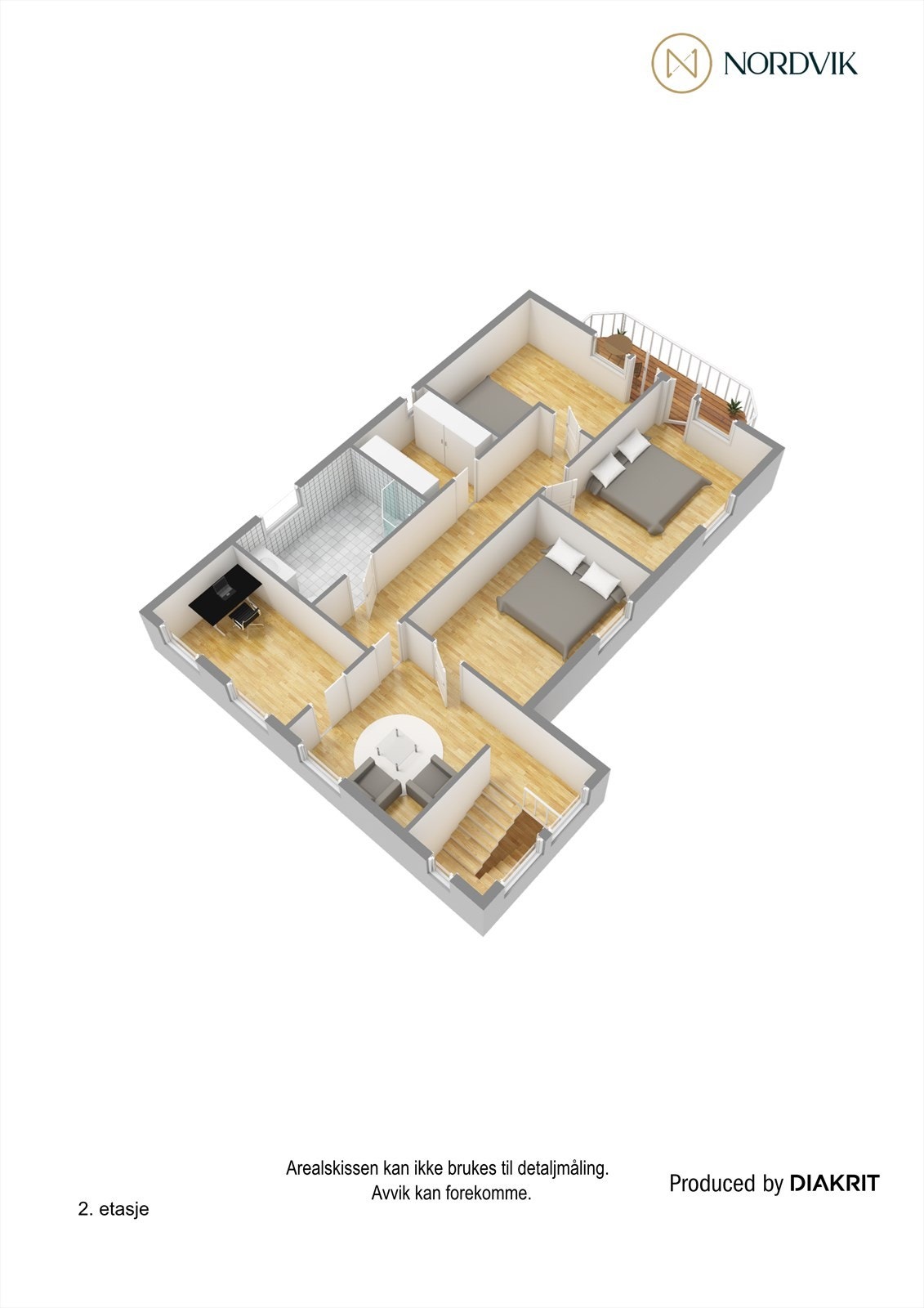 Plantegning 2. etasje Galleribilde
