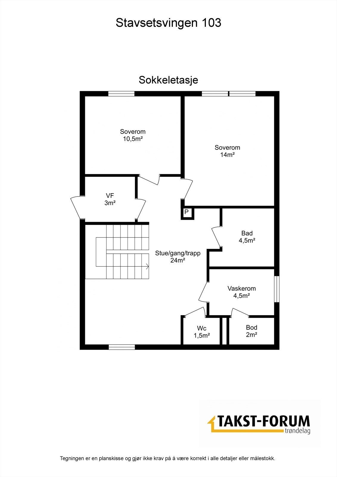 Plantegning sokkeletasje. Galleribilde
