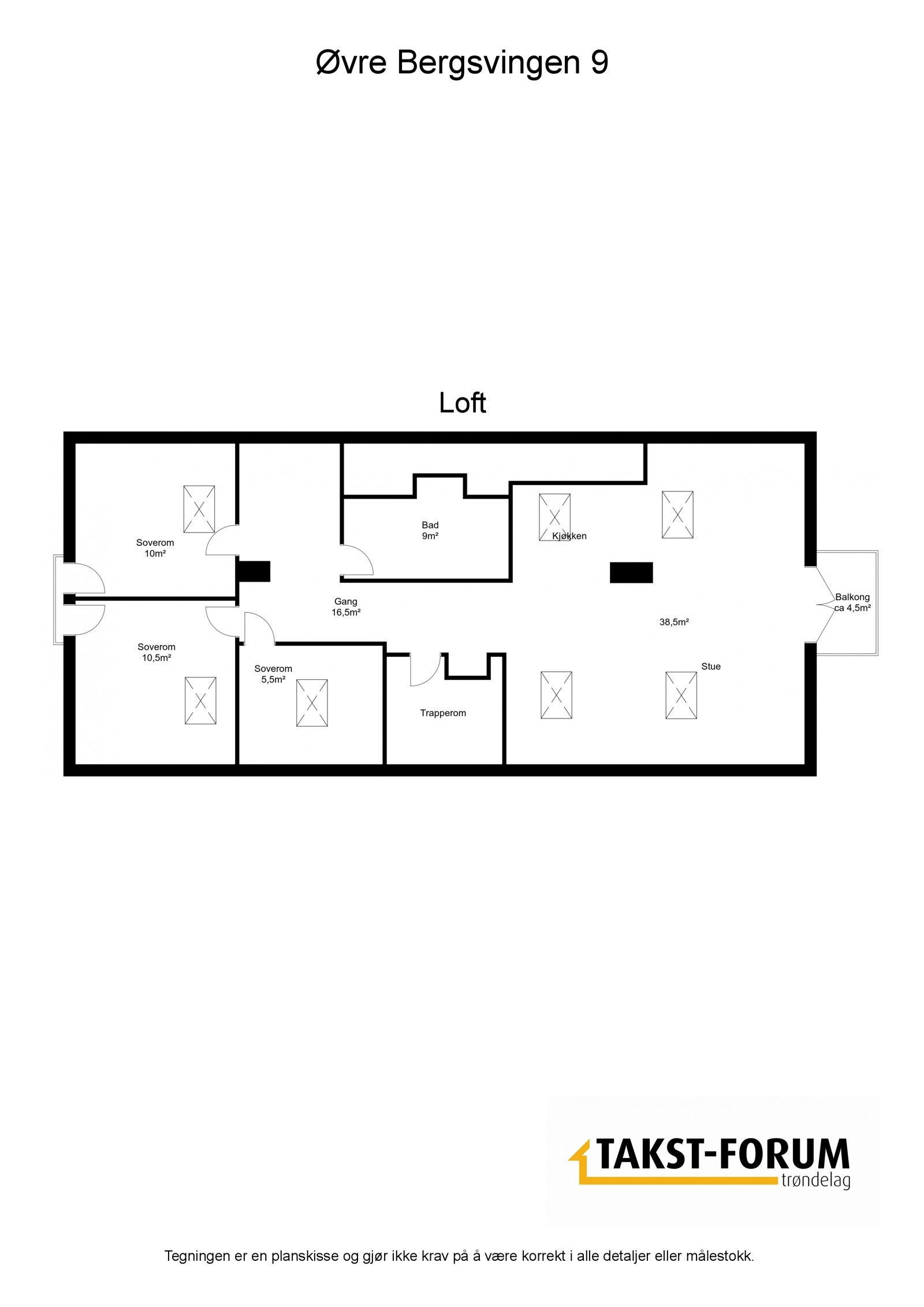 Plantegning av leiligheten Galleribilde