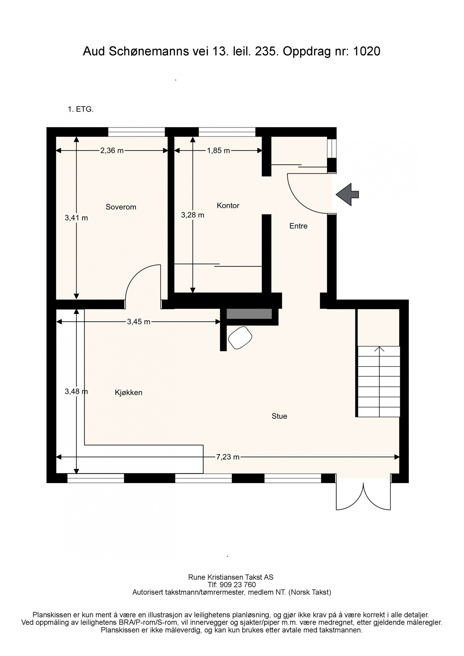 En godt utnyttet hovedetasje med utgang til en frodig hage. Galleribilde