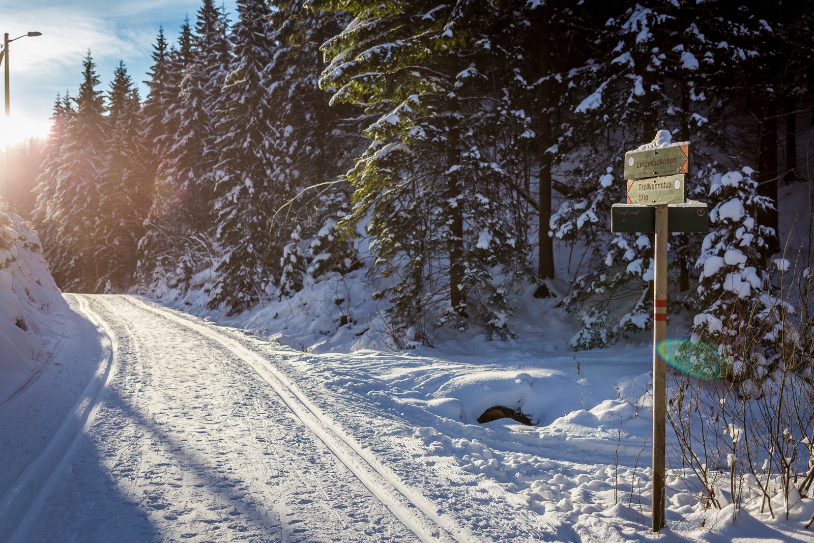 Nordmarka er et langrennseldorado og ligger kun noen minutter fra boligen. Galleribilde