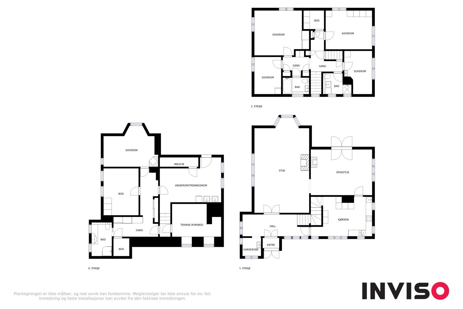 Plantegning for alle 3. etasjene Galleribilde