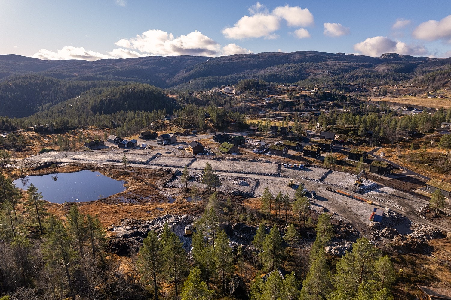 Fra hyttene vil man få en eventyrlig utsikt. Galleribilde