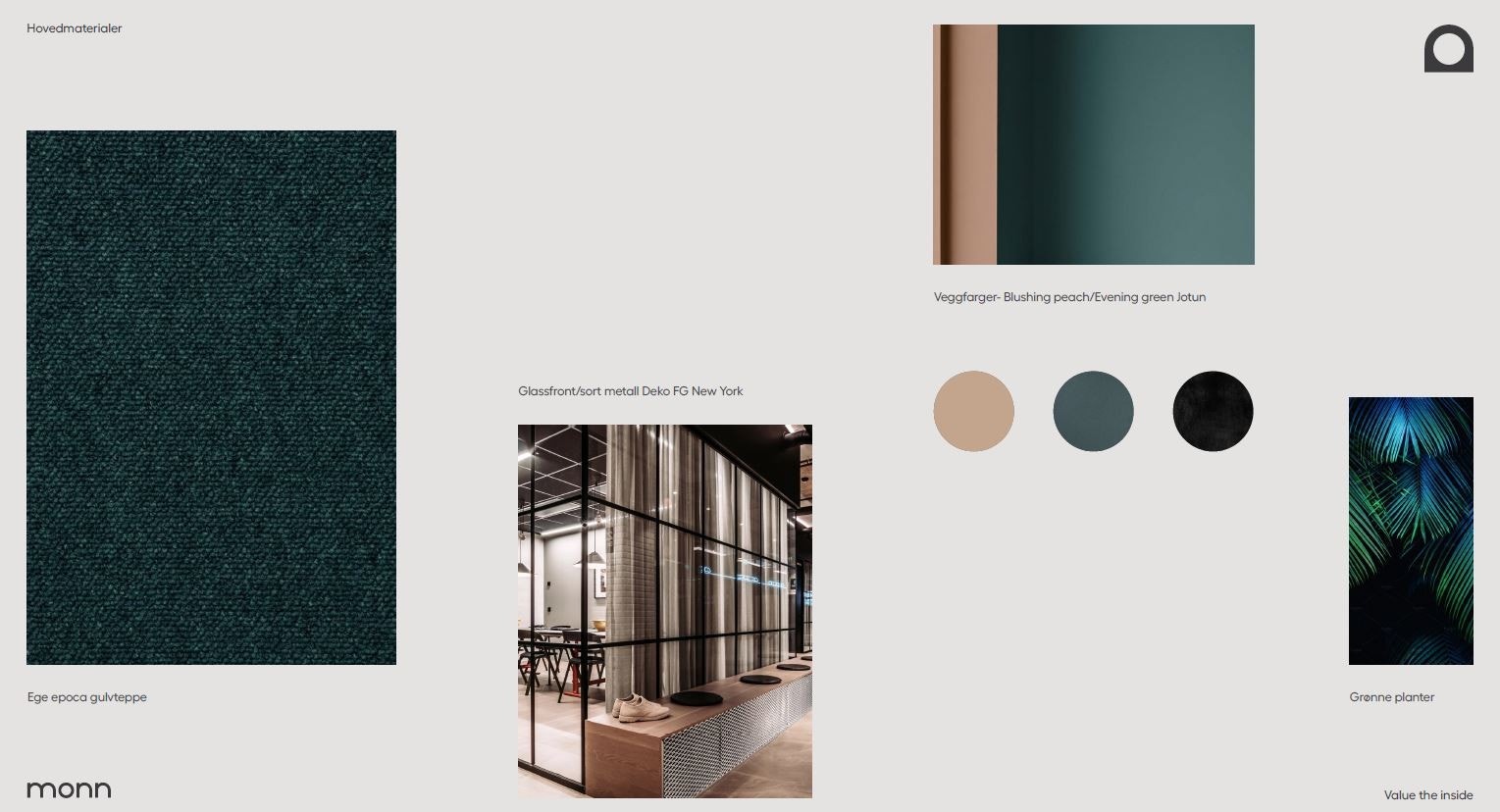 Inspirasjon til materialer og farger Galleribilde